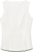 MANGO Sleeveless Peplum Top