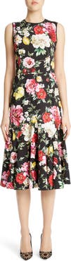 Dolce&Gabbana Floral Print Flare Hem Dress