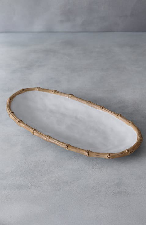 VIDA Cane Medium Oval Platter
