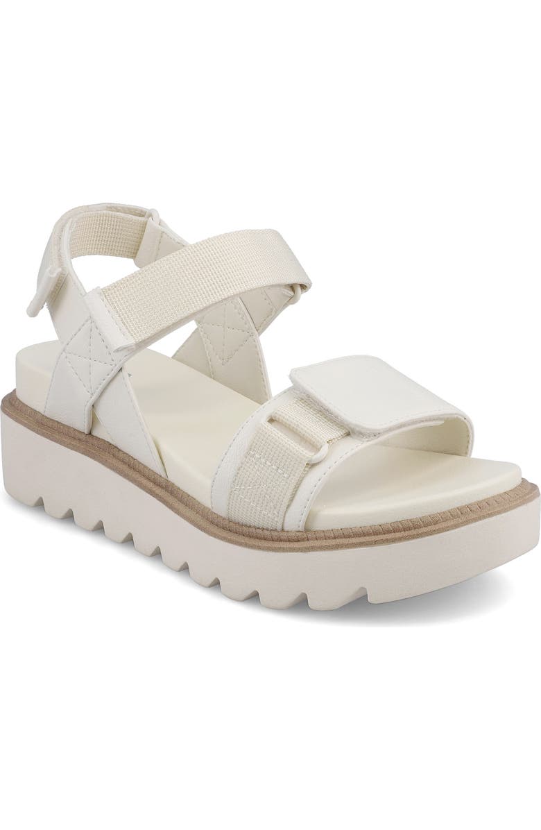 MIA Jony Ankle Strap Platform Sandal, Main, color, Bone