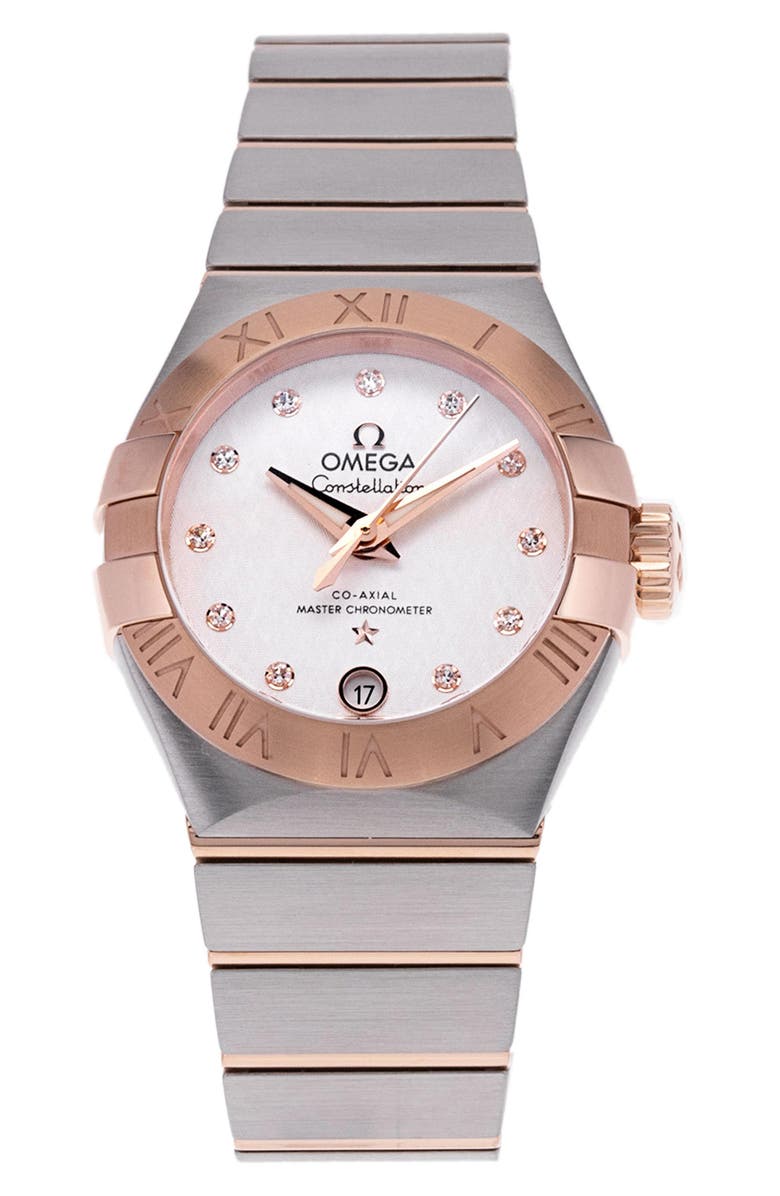 Watchfinder & Co. Omega Preowned Constellation Small Bracelet Watch, 27mm, Main, color, 