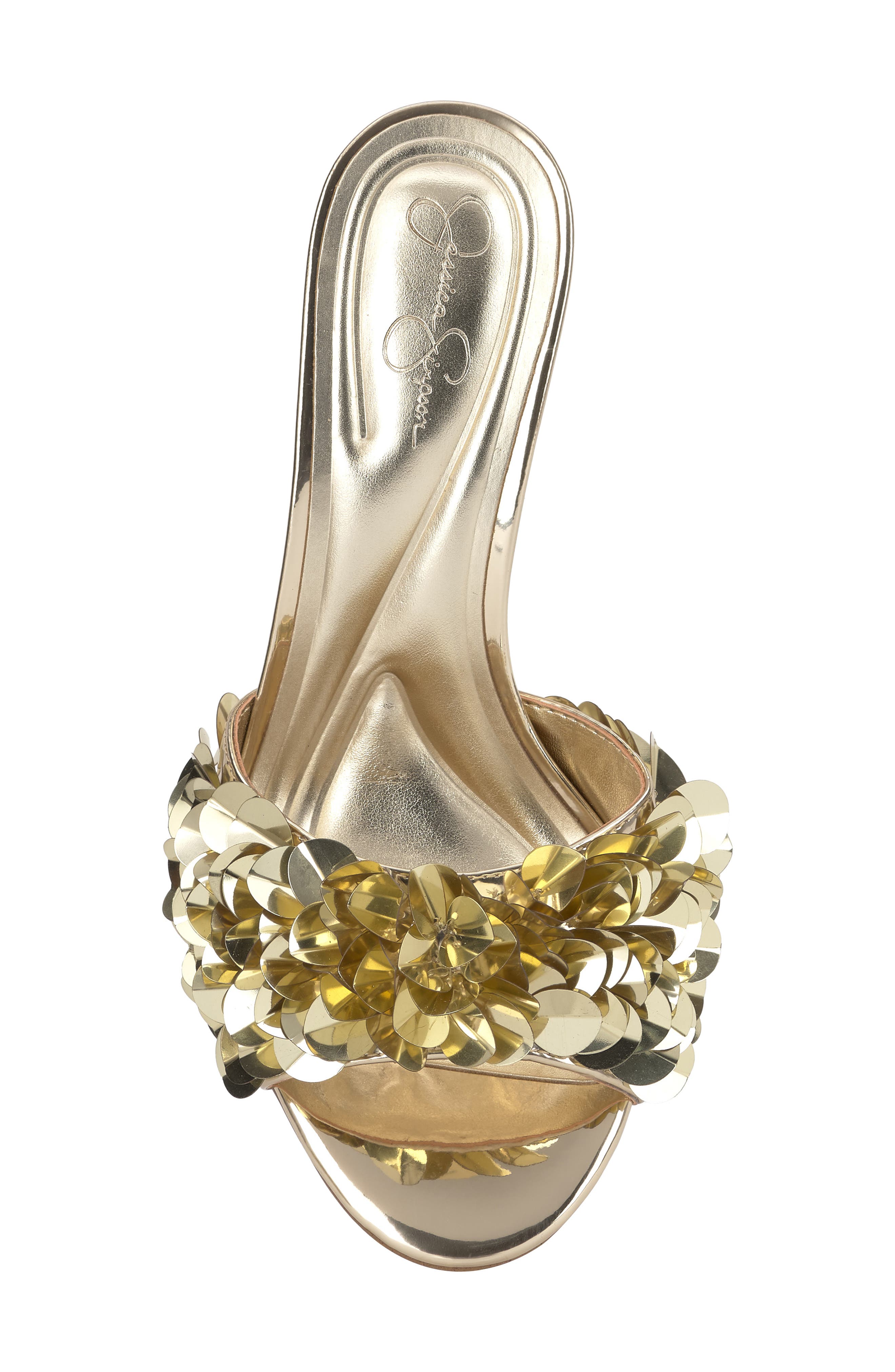 Jessica Simpson Palora Slide Sandal, Alternate, color, Light Gold