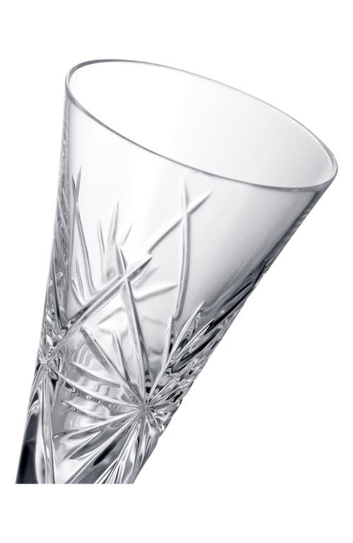 Waterford Winter Wonders Snowflake Set Of 2 Lead Crystal Champagne Flutes In Transparent