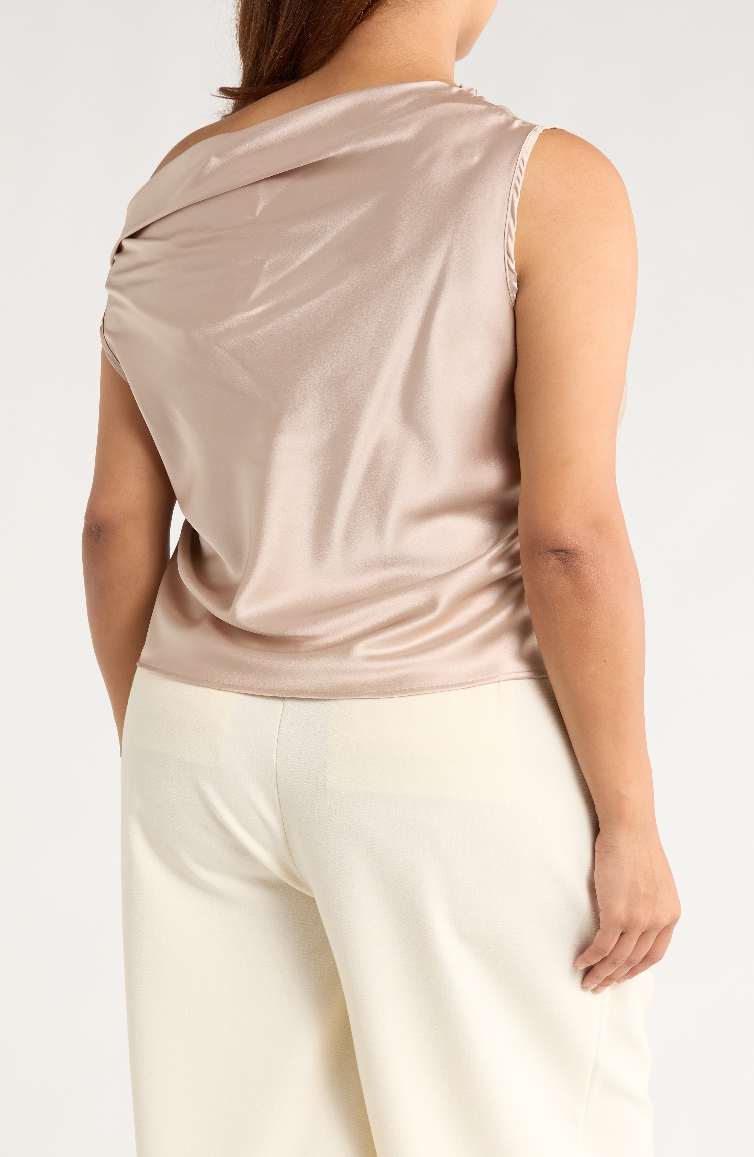 Cowl Off Shoulder Satin Top - image 4