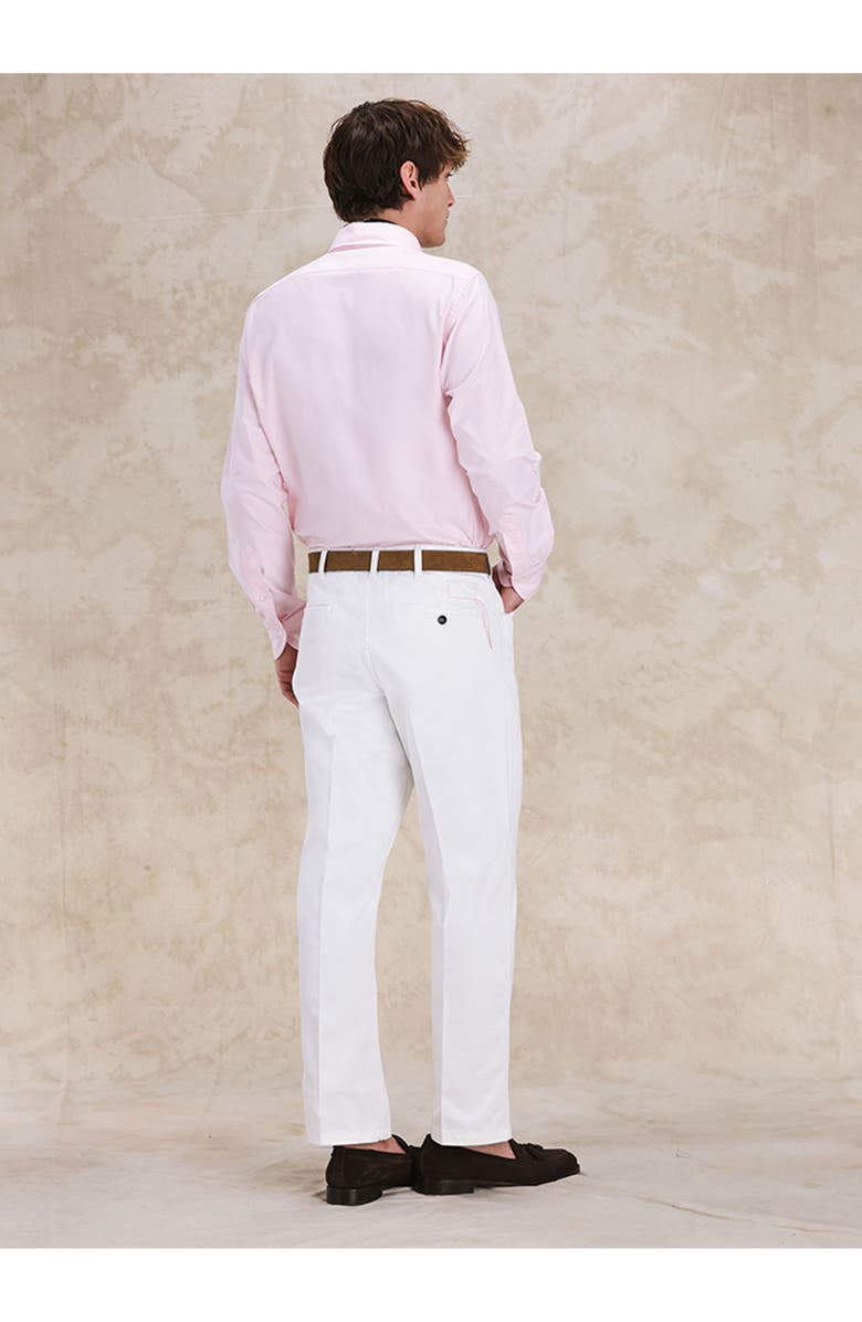 Fortela Ben Heavy Cotton Gabardine Chino Pants, Alternate, color, White