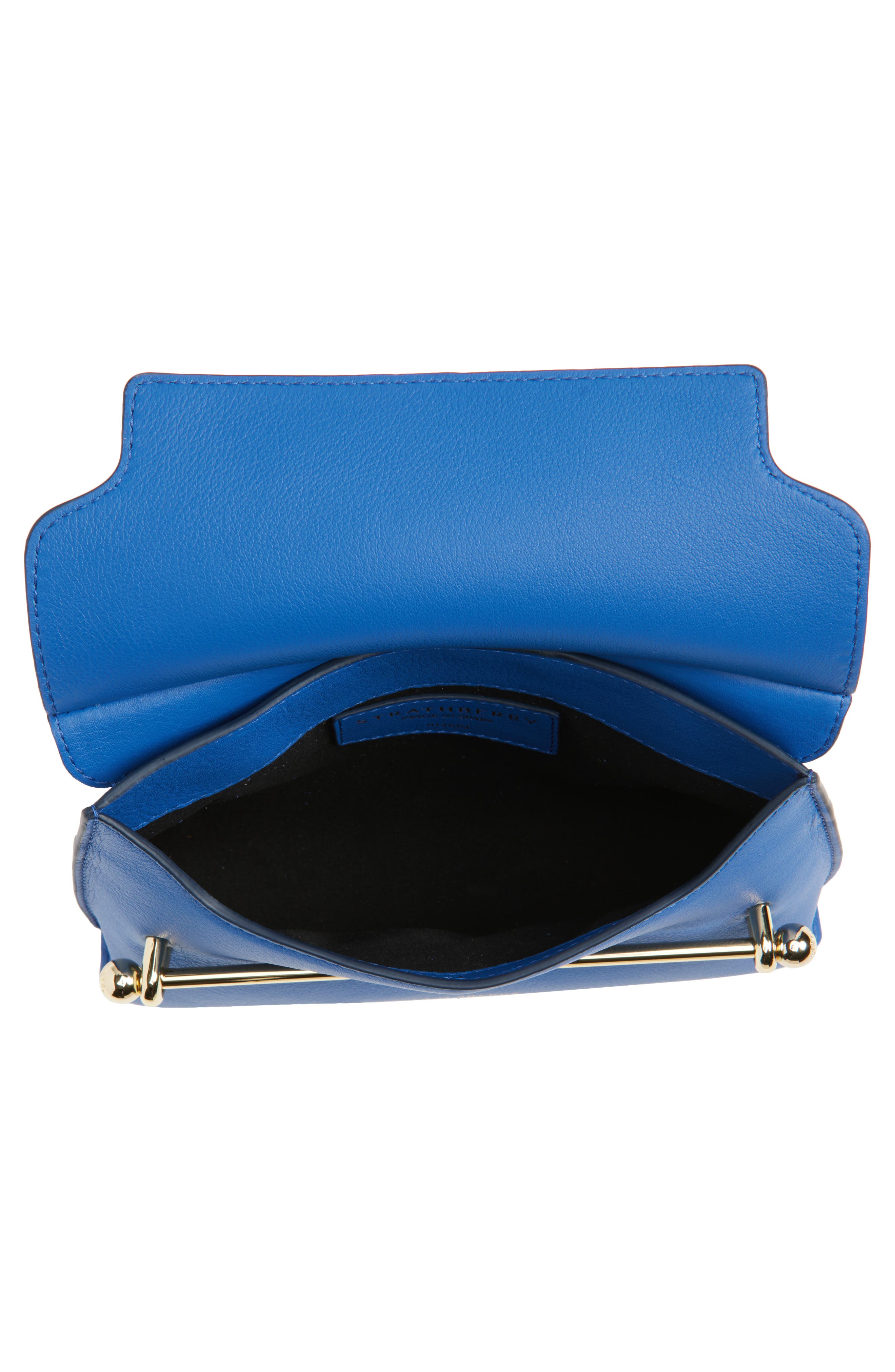 Strathberry Mini Stylist Leather Crossbody Bag, Alternate, color, True Blue