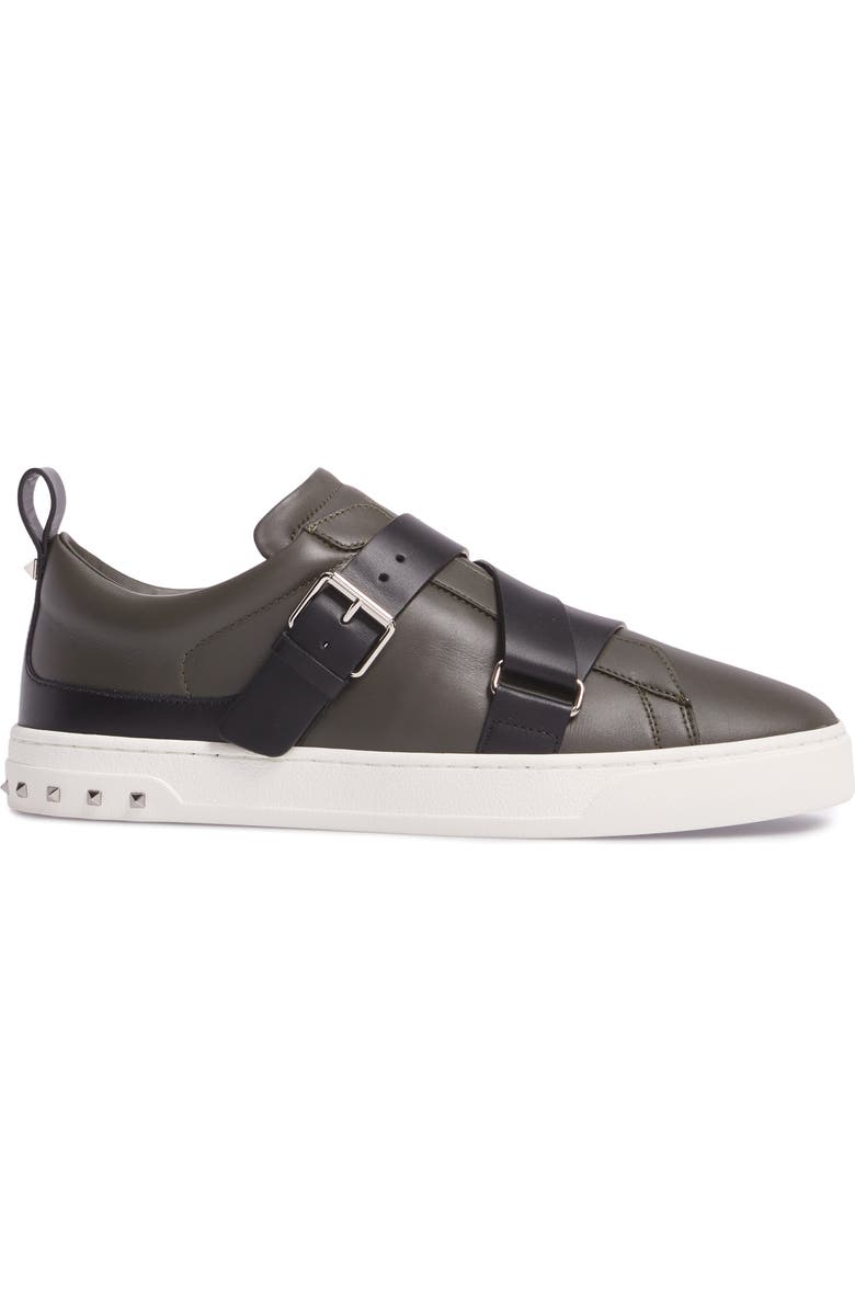 Valentino Garavani V-Punk Buckle Strap Sneaker, Alternate, color,
