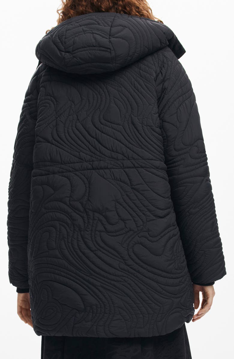 Desigual Aarhus Quilted Coat, Alternate, color, 