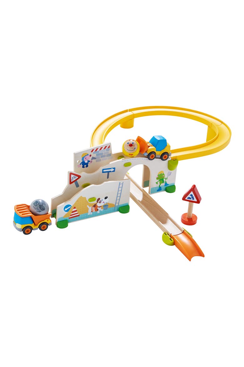 Kullerbu Construction Site Car & Track Playset, Main, color, YELLOW