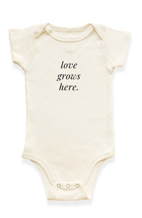 Love Grows Here Organic Cotton Baby Bodysuit