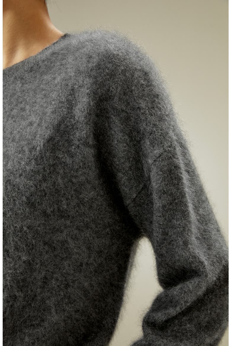 Women's Relaxed Drop-Shoulder Cashmere Sweater, Alternate, color, Dark Gray