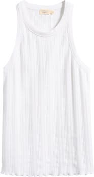 Faherty Paradise Pointelle Organic Cotton Tank