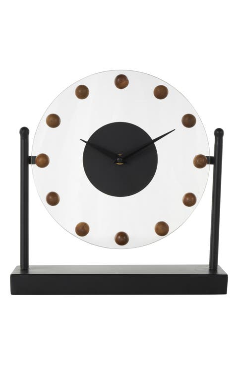 Modern Black Metal Clock