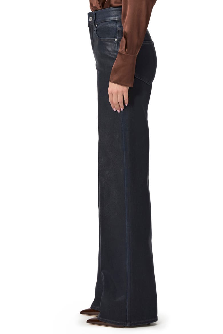 Sasha Coated High Waist Wide Leg Jeans, Alternate, color, GLAZED INDIGO COATING