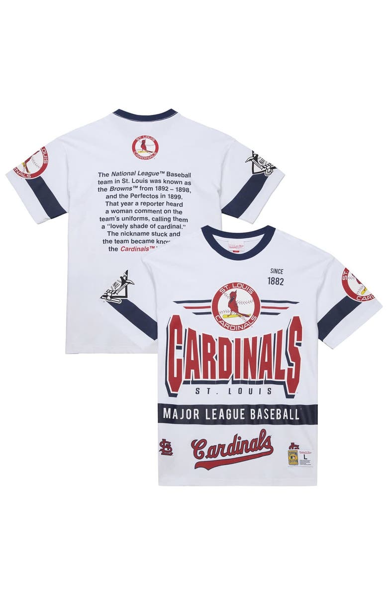 Mitchell & Ness Men's Mitchell & Ness White St. Louis Cardinals Cooperstown Collection Team Origins Premium T-Shirt, Main, color, White