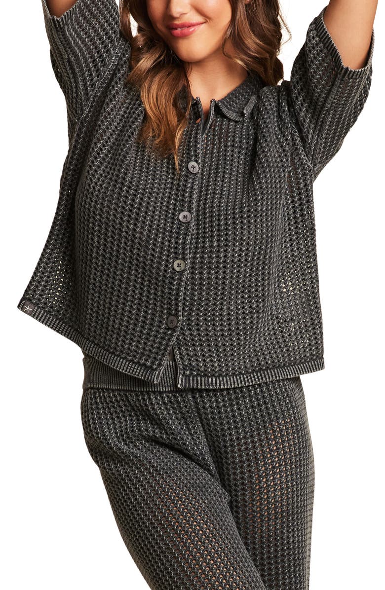 Barefoot Dreams<sup>®</sup> Sun Bleached Cotton Pajama Shirt, Main, color, 