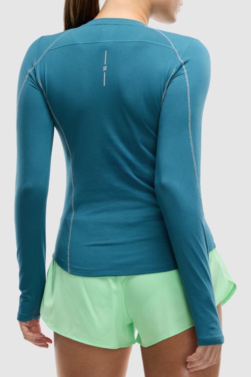 Peloton Active Brushed Jersey Long Sleeve In Blue