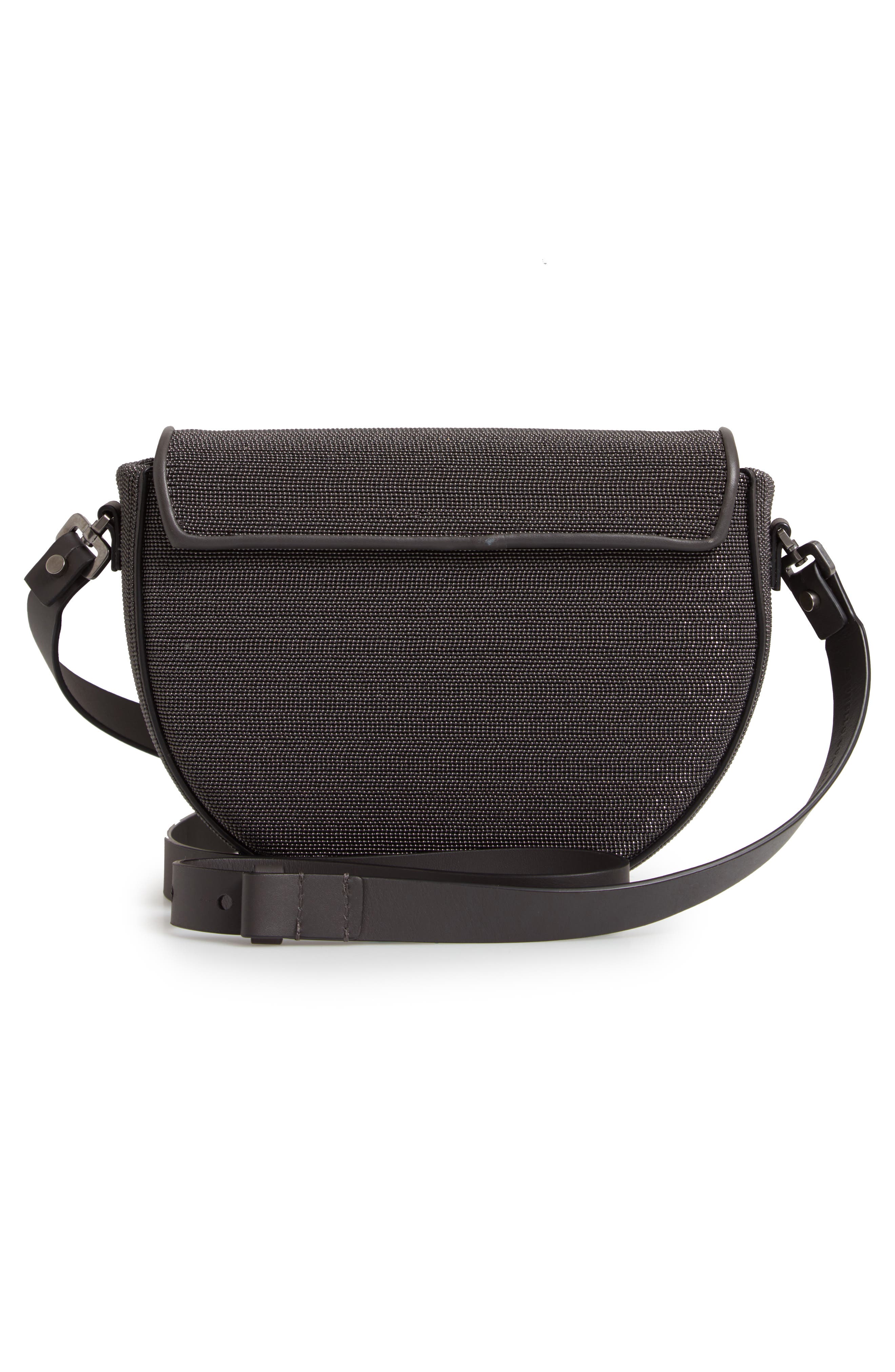 Brunello Cucinelli Monili Beaded Leather Shoulder Bag, Alternate, color, 