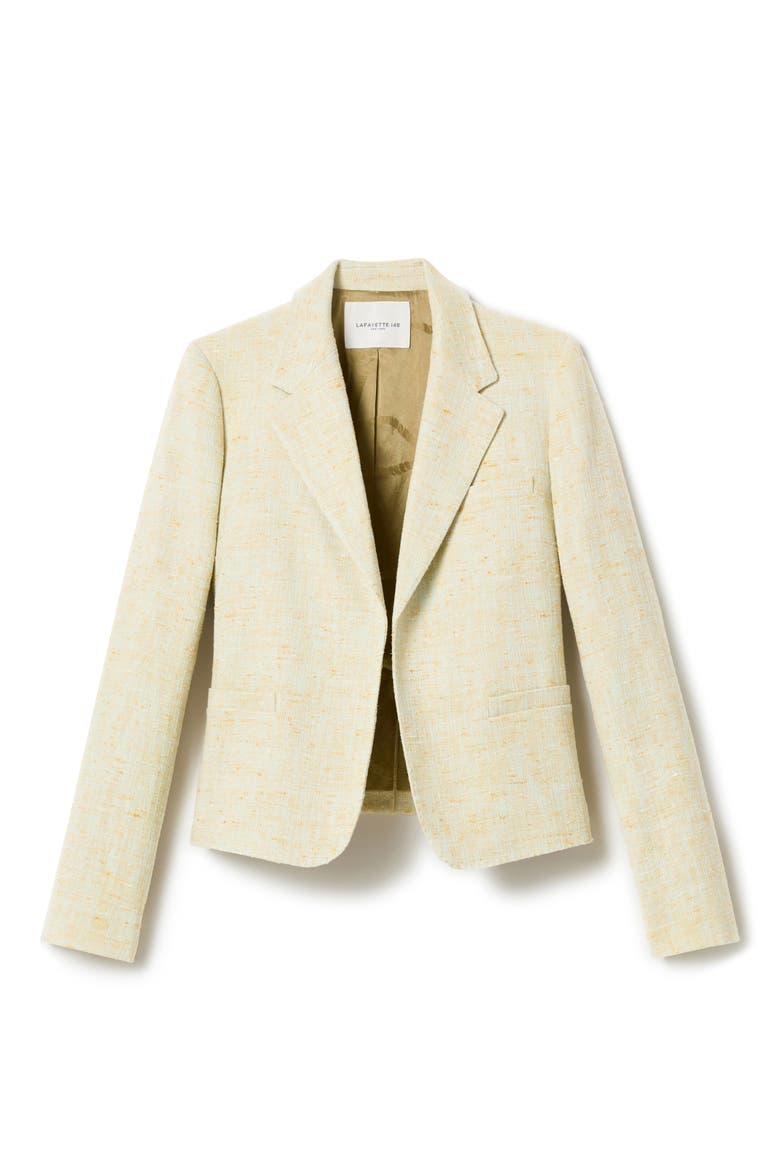 Pastel Dust Tweed Crop Jacket, Alternate, color, CHARTREUSE MULTI