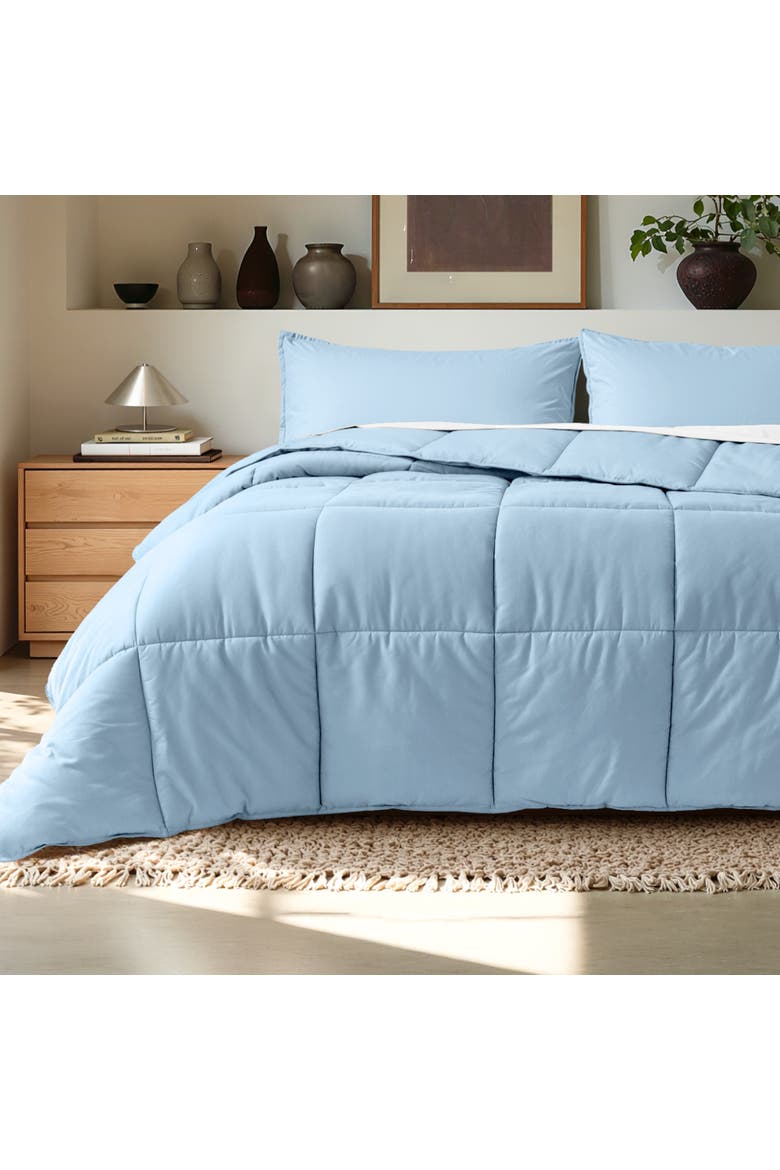 All-Season Down Alternative Comforter Set, Alternate, color, Light Blue