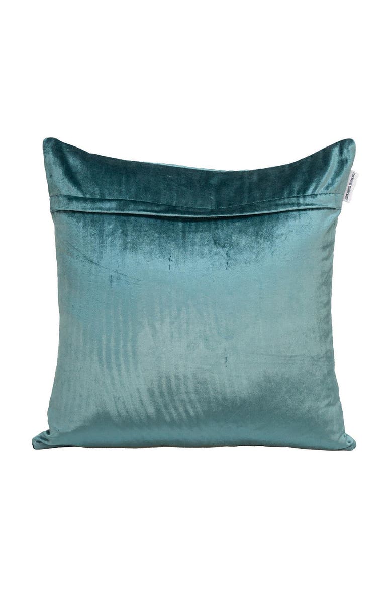 Gaia Topstitched Throw Pillow, Alternate, color, TEAL