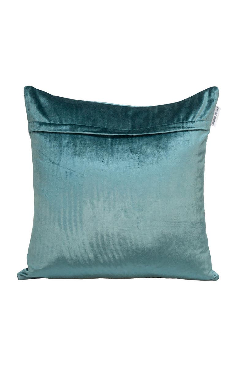 PARKLAND COLLECTION Gaia Topstitched Throw Pillow, Alternate, color, Teal