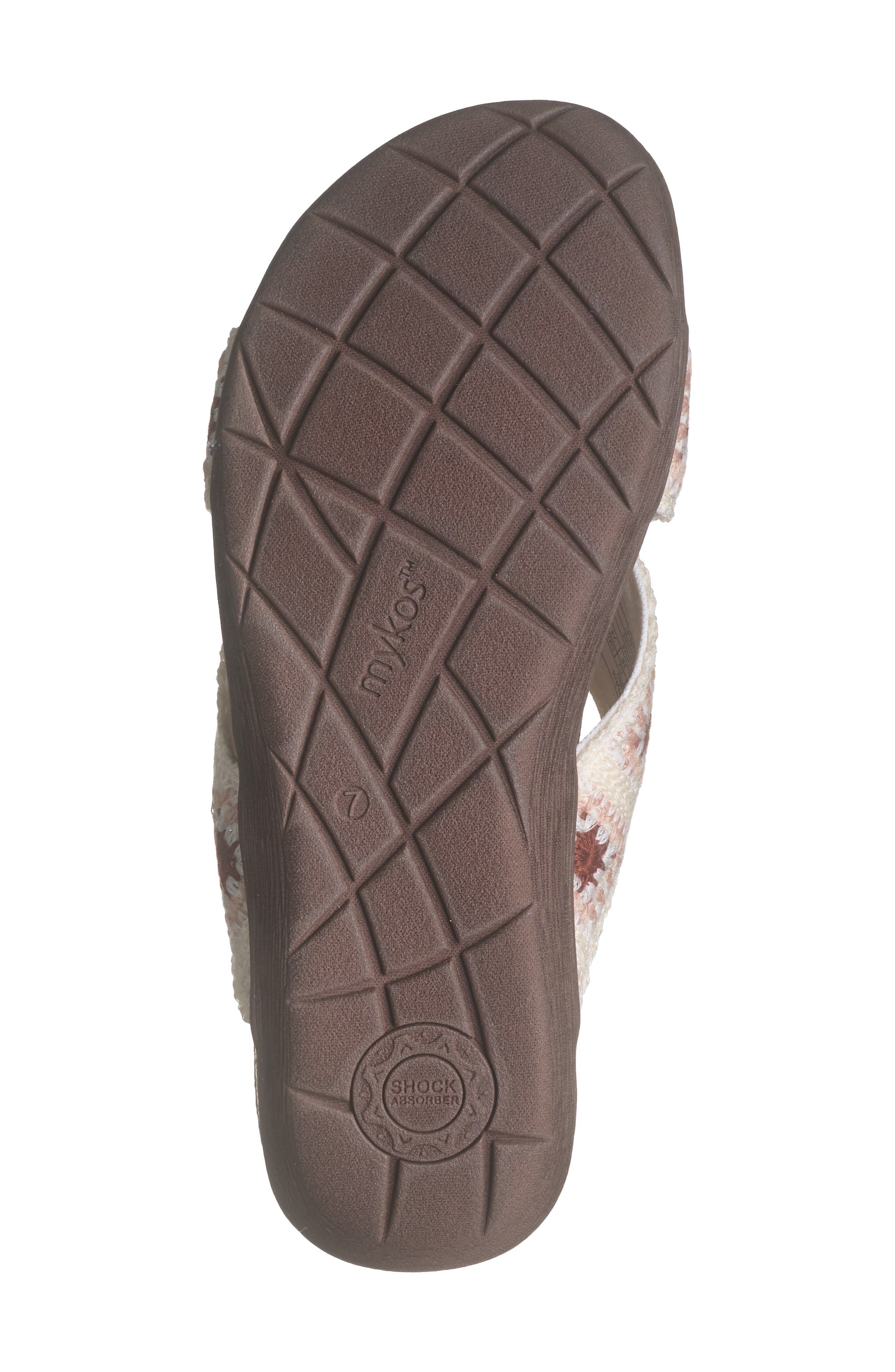 Mykos Leyla Sandal, Alternate, color, White Crochet