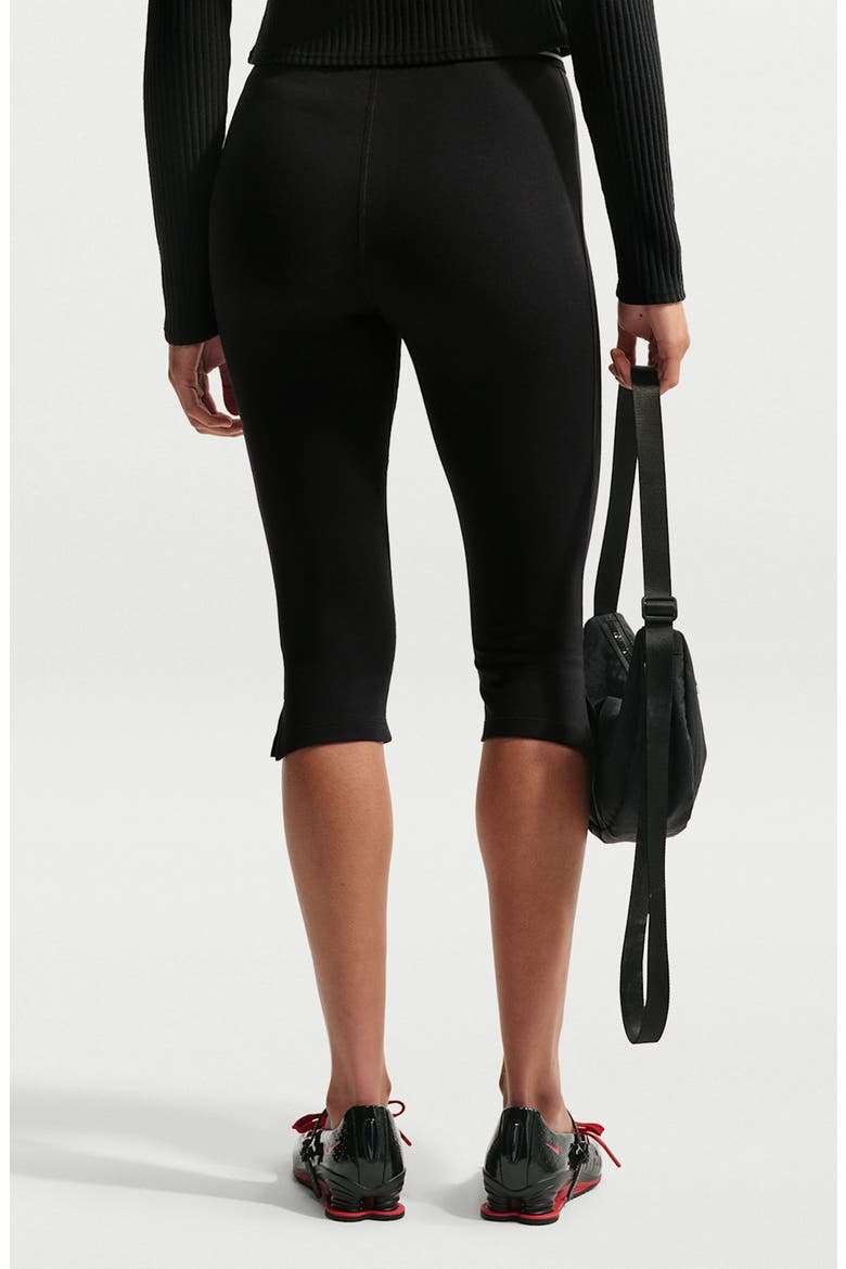 Crop Leggings, Alternate, color, BLACK/ BLACK/ WHITE