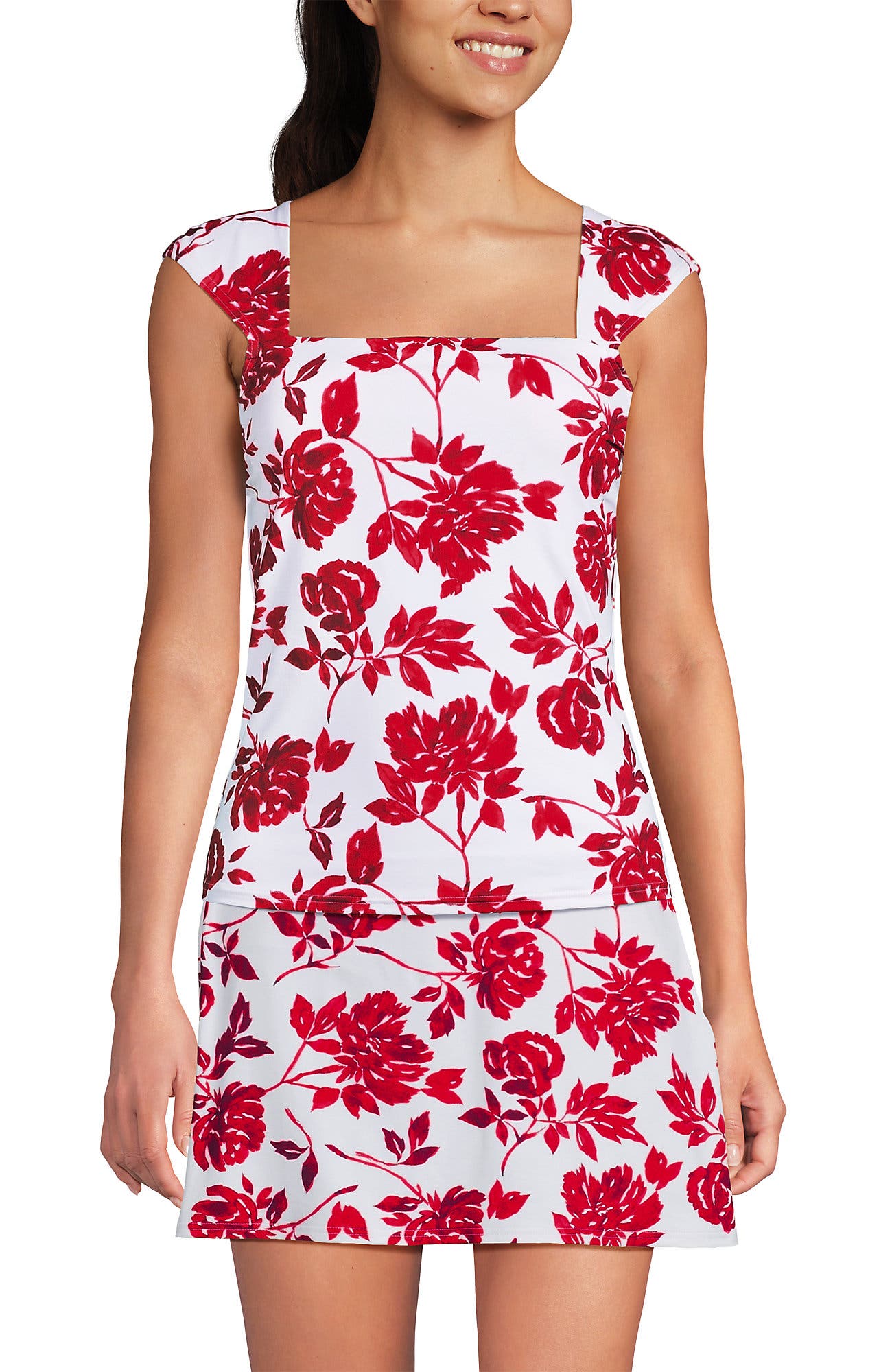 selected Red Graphic Floral