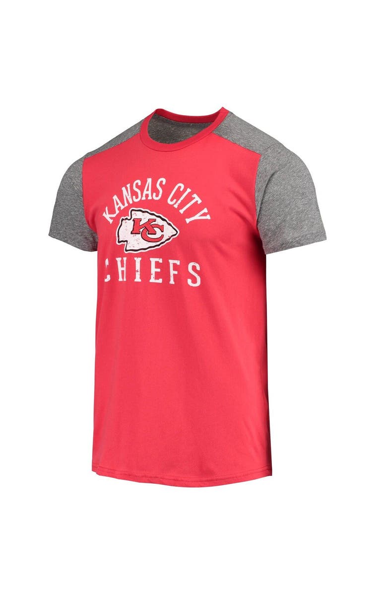 Majestic Threads Men's Majestic Threads Red/Gray Kansas City Chiefs Field Goal Slub T-Shirt, Alternate, color,