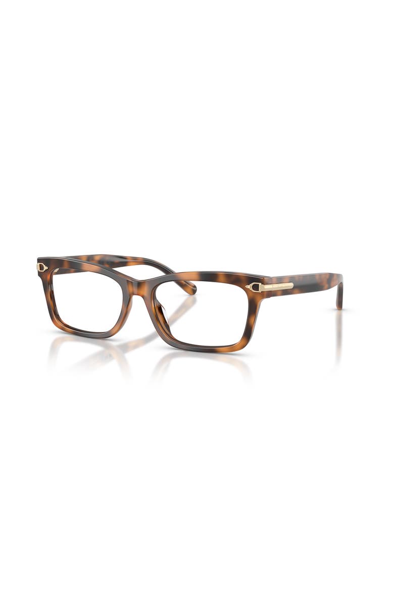 53mm Rectangle optical glasses, Main, color, Tortoise