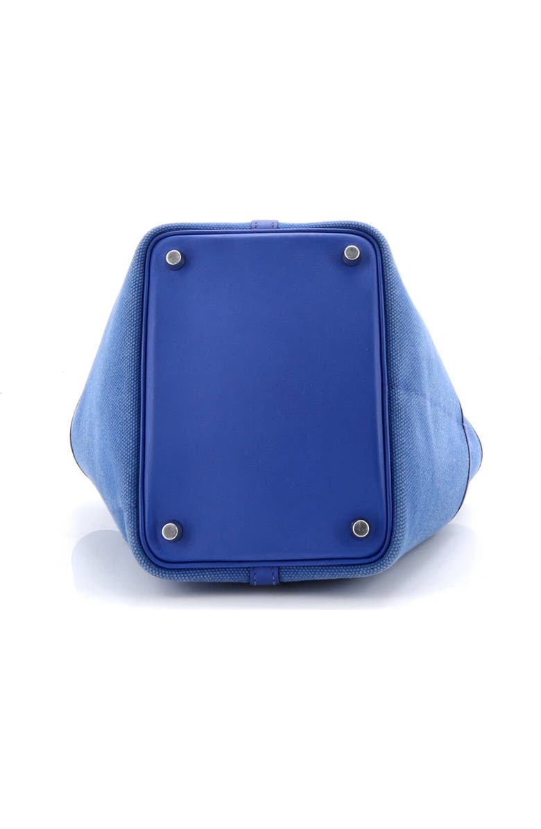 Pre-Owned Hermes Cargo Picotin Lock Bag Canvas and Swift PM, Alternate, color, Bleu Royal