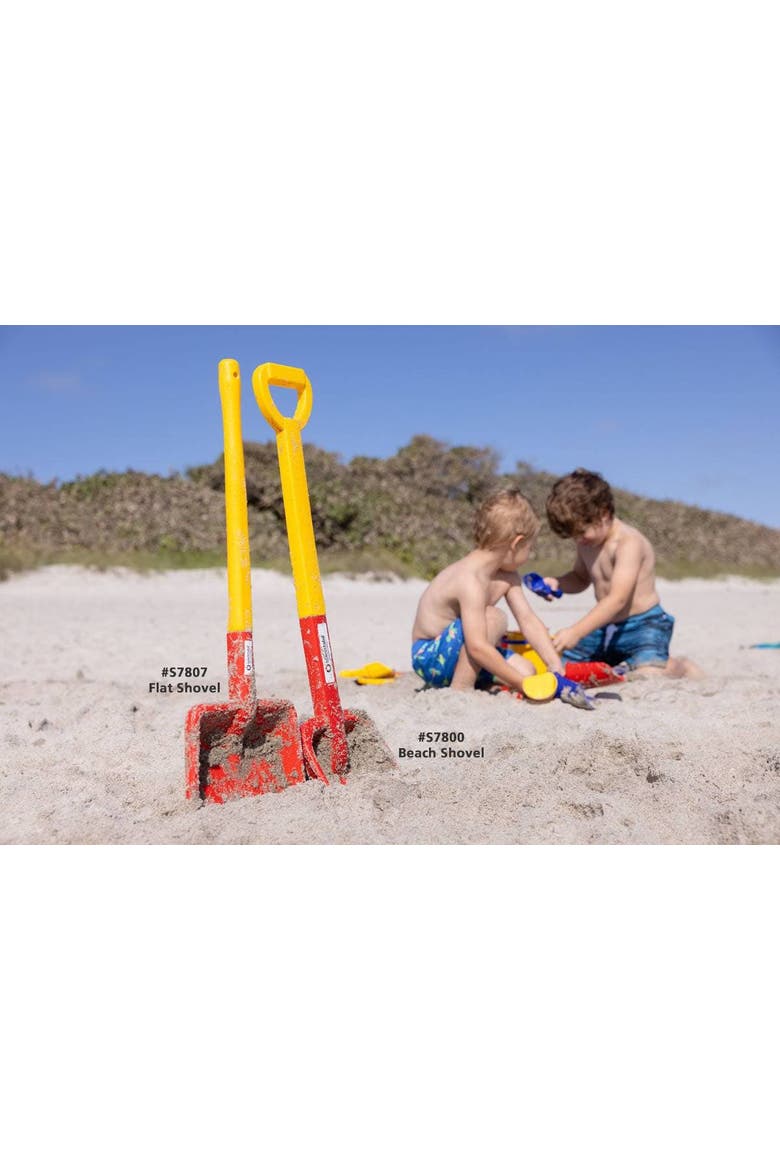 Children's Long Handled Heavy Duty Beach Shovel, Alternate, color, Red Multi