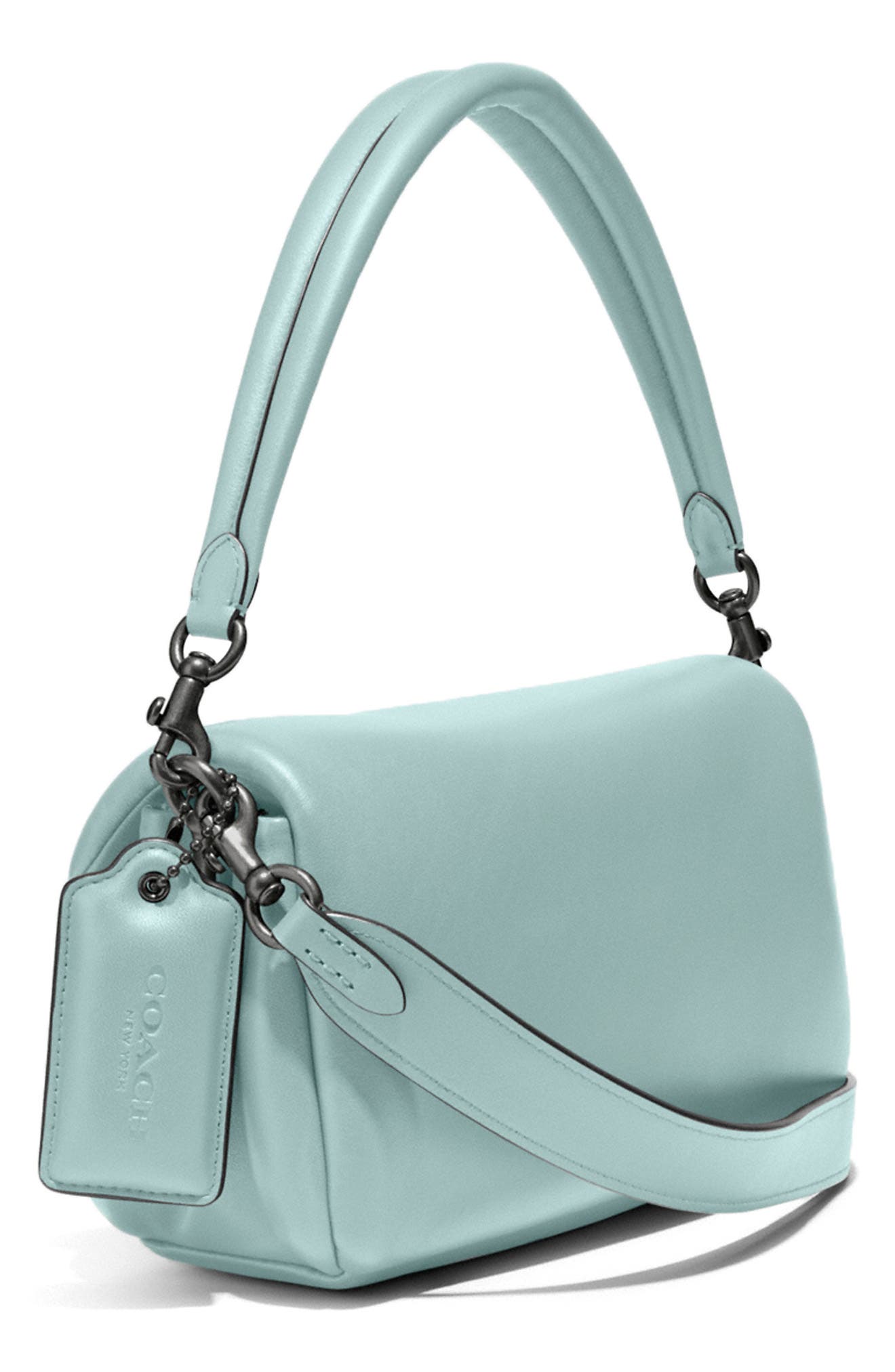 Pillow Tabby 26 Leather Shoulder Bag, Alternate, color, V5/ AQUA
