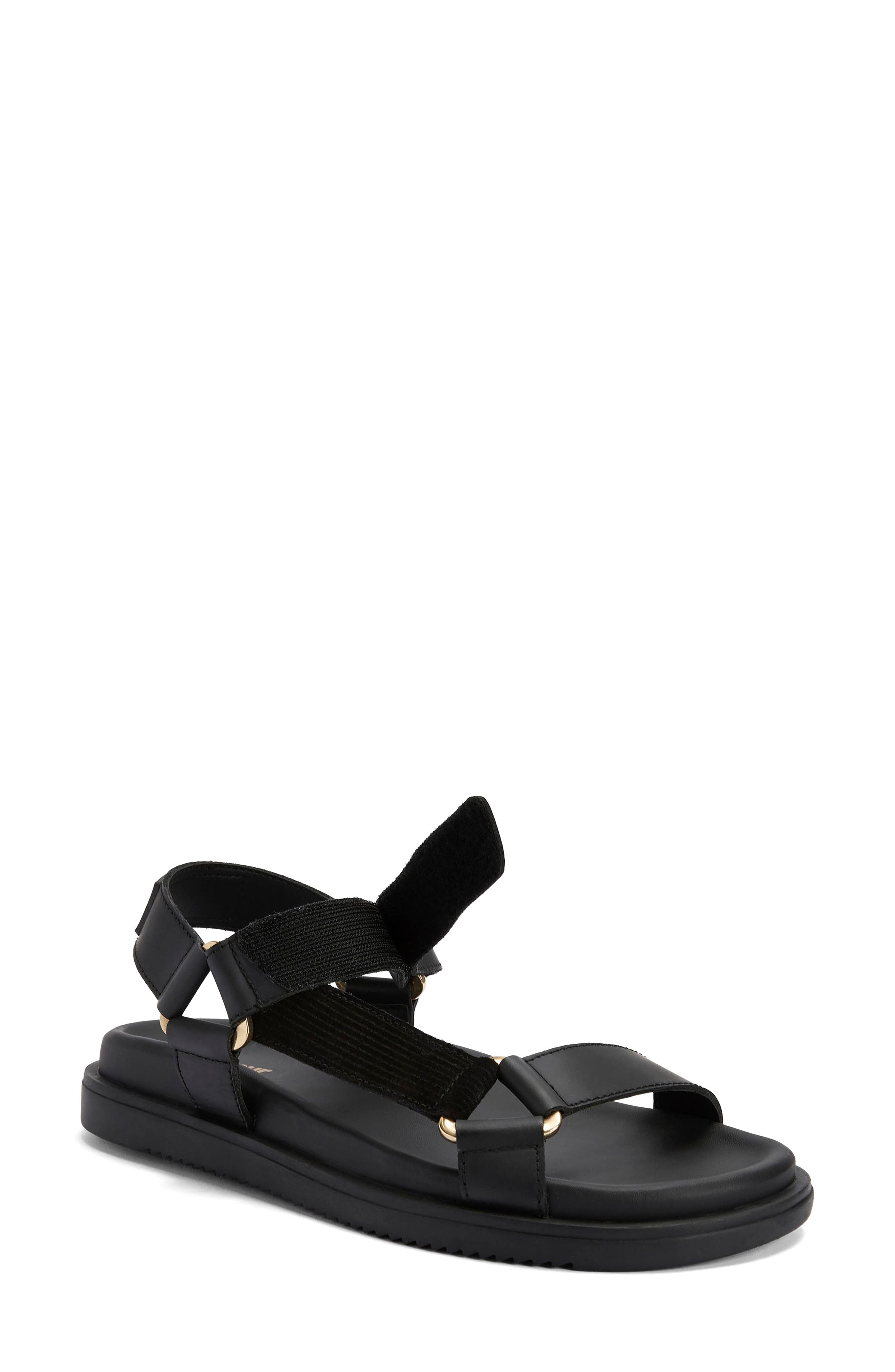 Barbour Caitlin Sandal, Main, color, Black