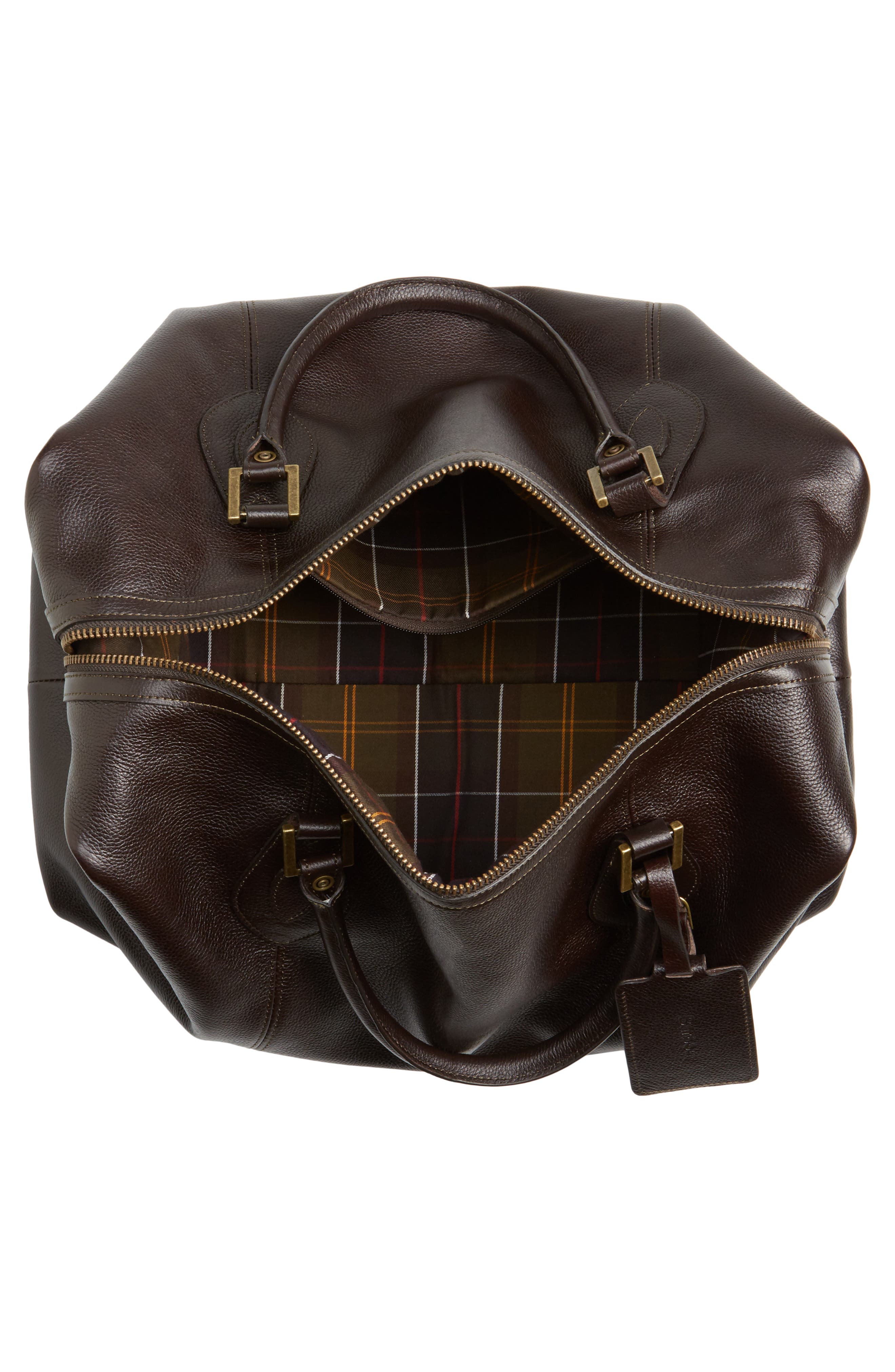 Barbour Leather Travel Bag, Alternate, color, 