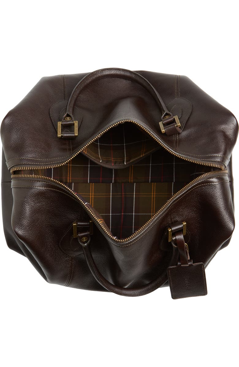 Barbour Leather Travel Bag, Alternate, color,