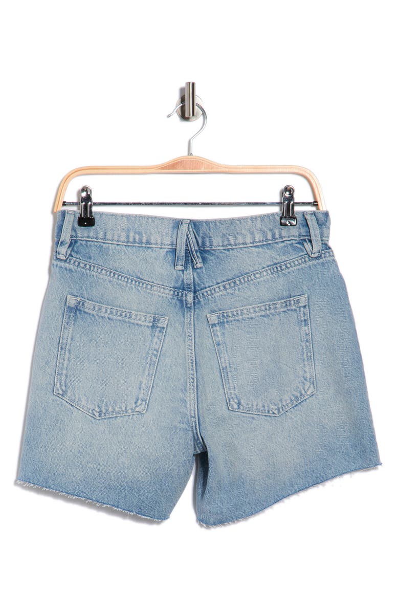 Good American Good Stndard Long Denim Shorts, Alternate, color, Indigo888