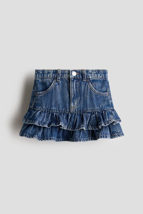 Denim Frill Skirt