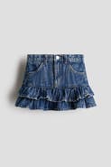 H&M Denim Frill Skirt