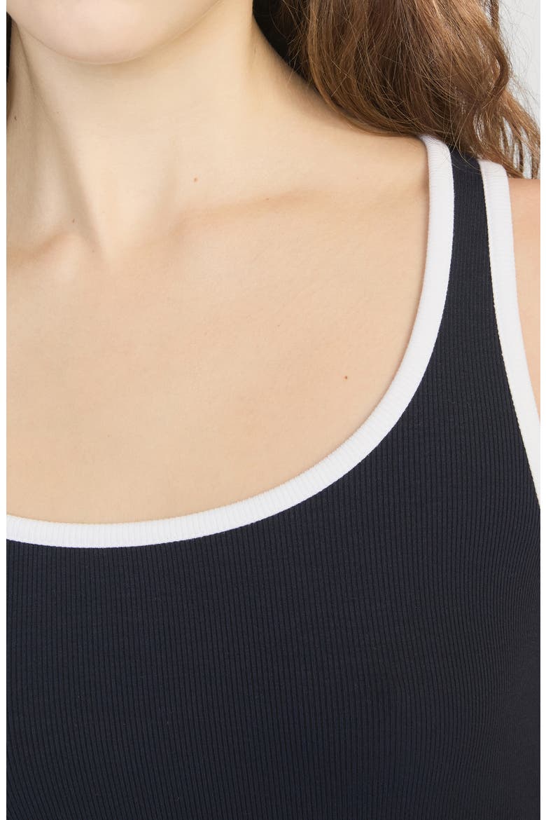The Sporty Rib Tank, Alternate, color, NAVY