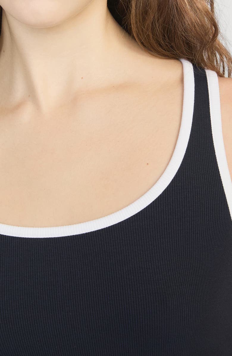 FRAME The Sporty Rib Tank, Alternate, color, Navy