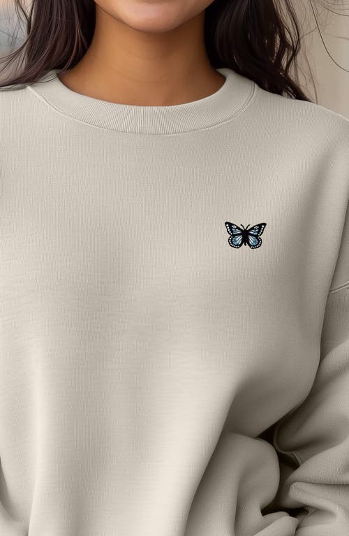 Dalix Butterfly Relaxed Sweatshirt In Bone