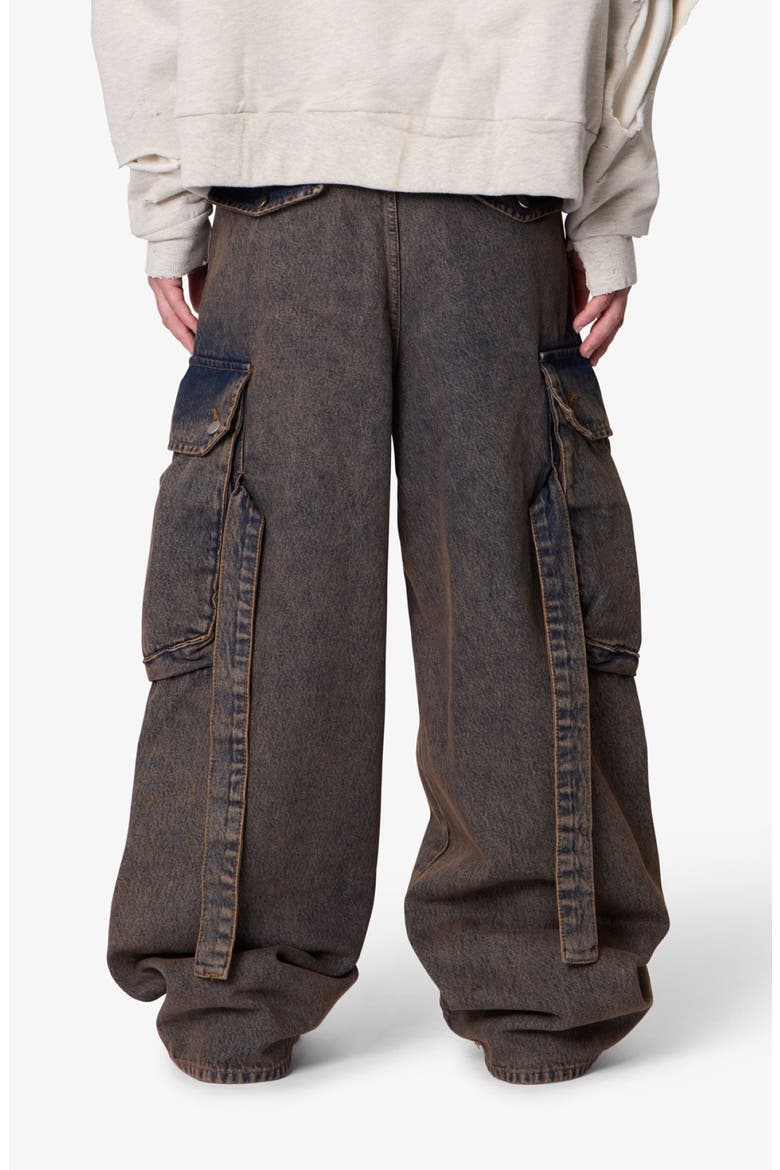 Washed Cargo Jeans, Alternate, color, WASHED BROWN