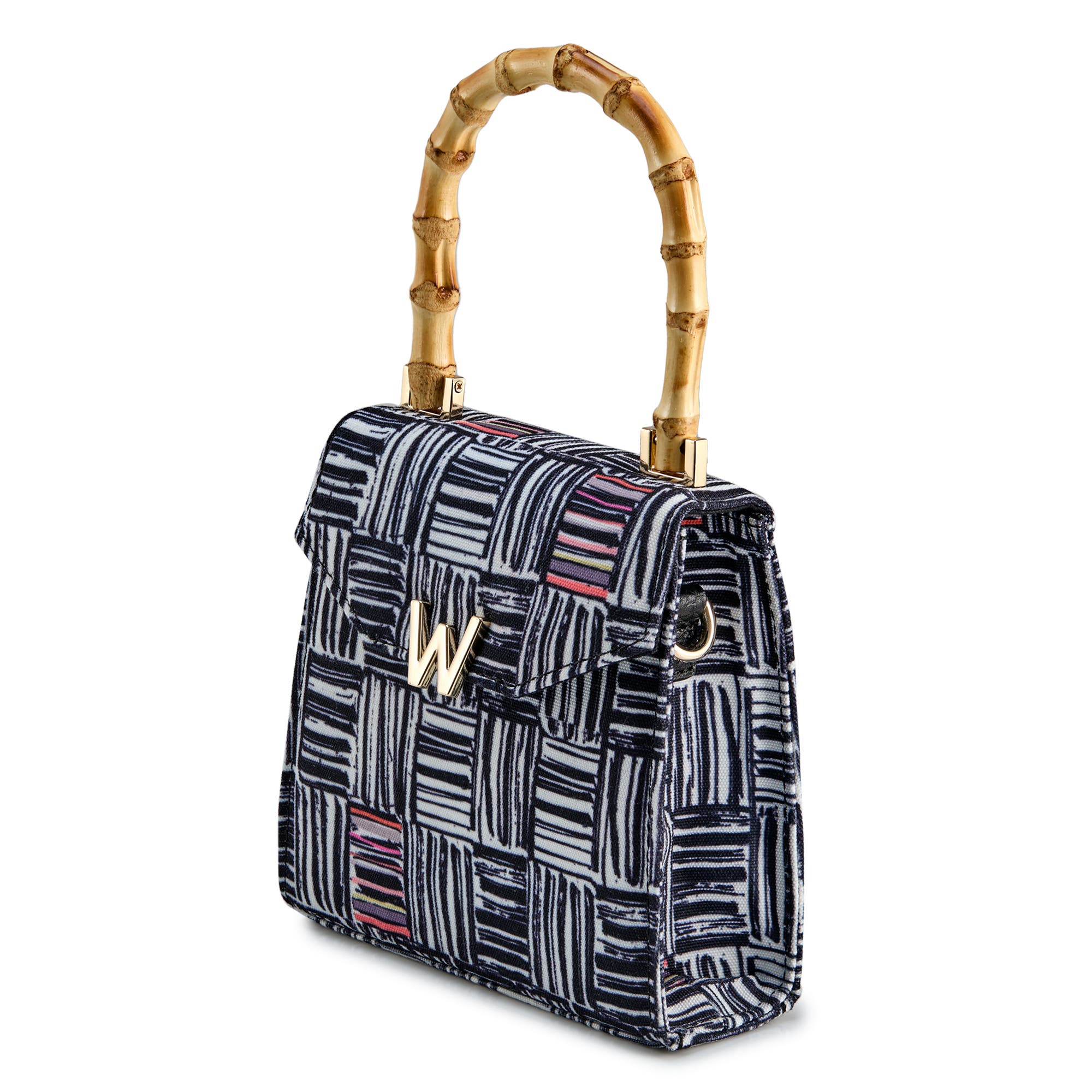 WOLF Evie Small Bag, Alternate, color, Eclectic Weave Black