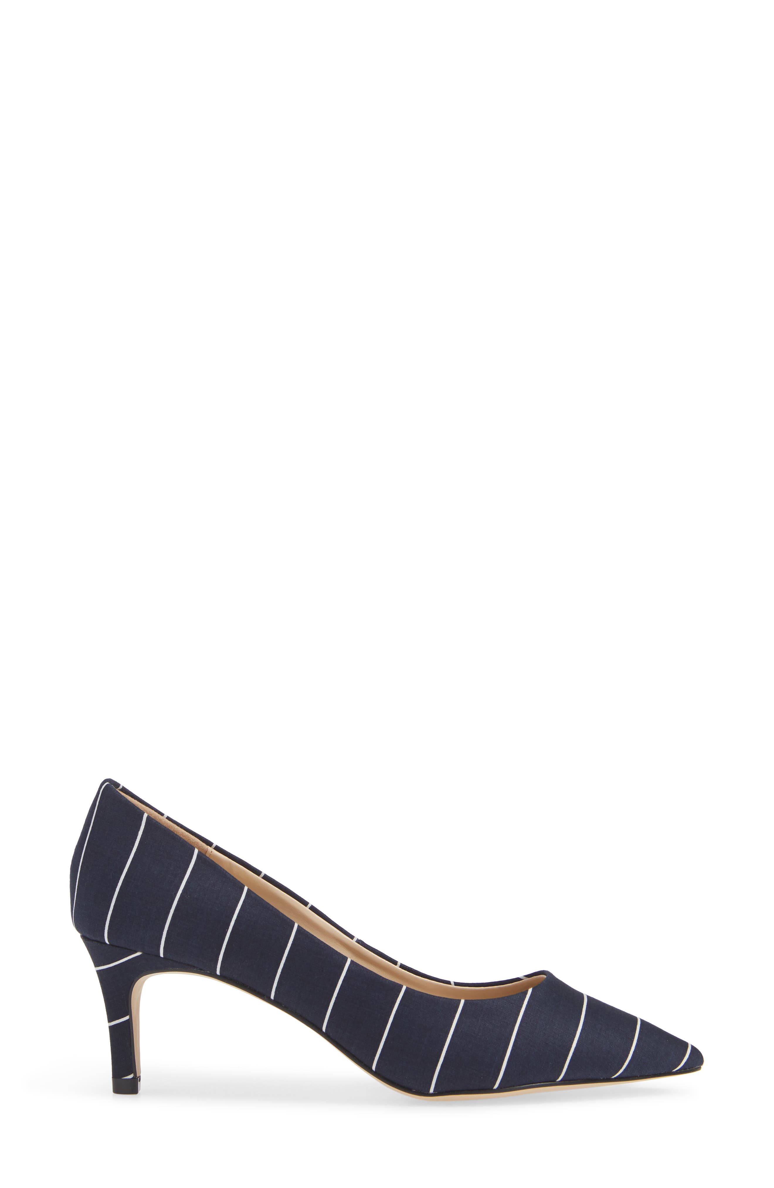 Hit Pan Pump, Alternate, color, NAVY STRIPE FABRIC
