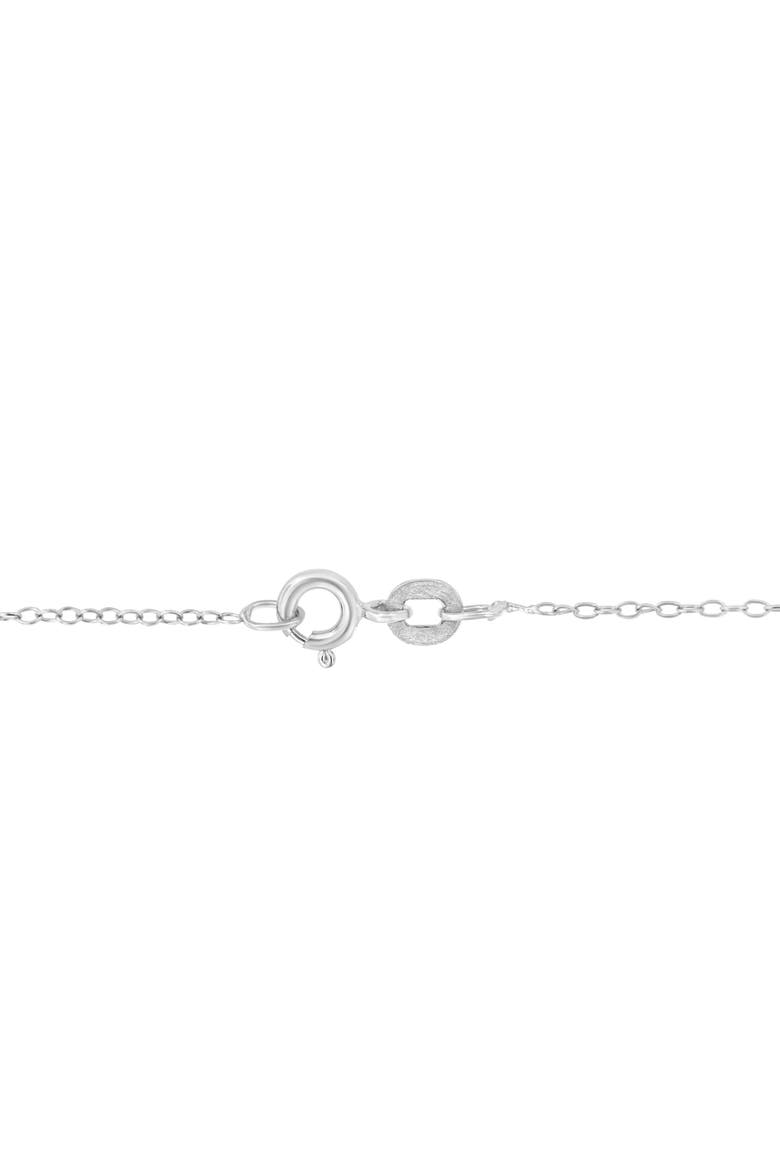 .925 Sterling Silver Diamond Accent Cross Ribbon 18" Pendant Necklace, Alternate, color, White