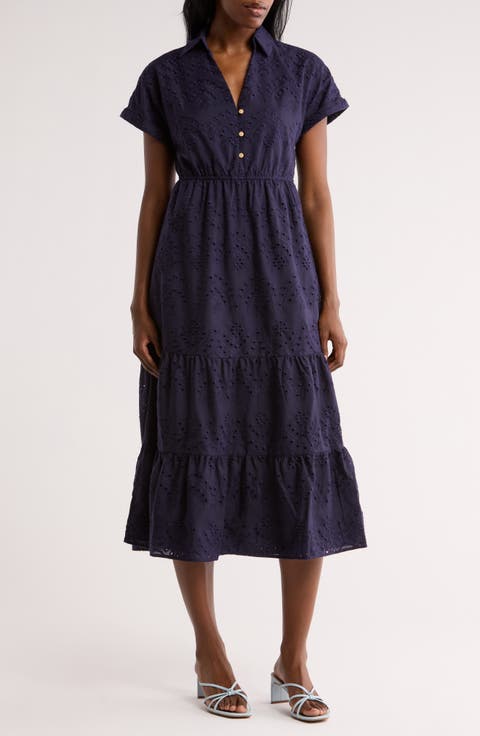 Eyelet Maxi Shirtdress