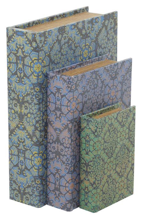 Set of 3 Faux Book Boxes