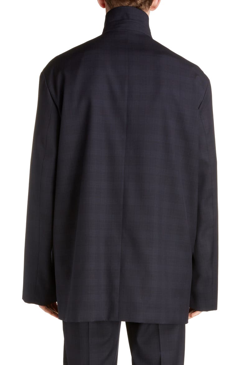 Plaid Wool Flap Jacket, Alternate, color, DARK NAVY